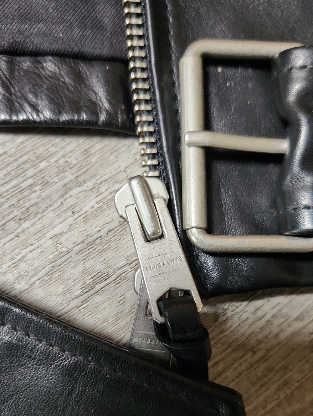 AllSaints Wick Leather Biker Jacket - Picture 5 of 12